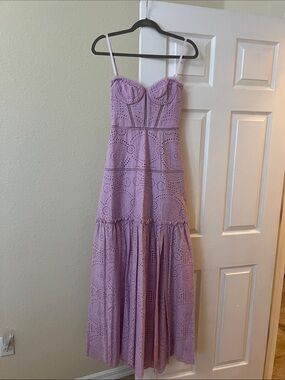 Jonathan Simkhai Lilac Eyelet Maxi Dress